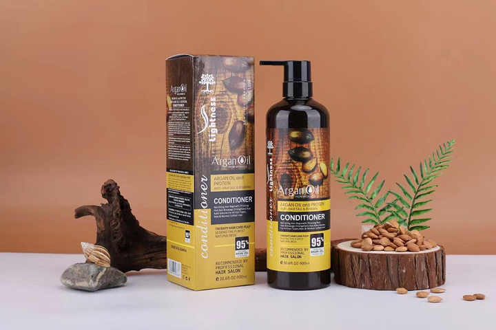 OEM Custom Luxury Sulphate Free Vegan Natural Organic Lightness Argan Oil Hair Care Shampoo and Conditioner Set